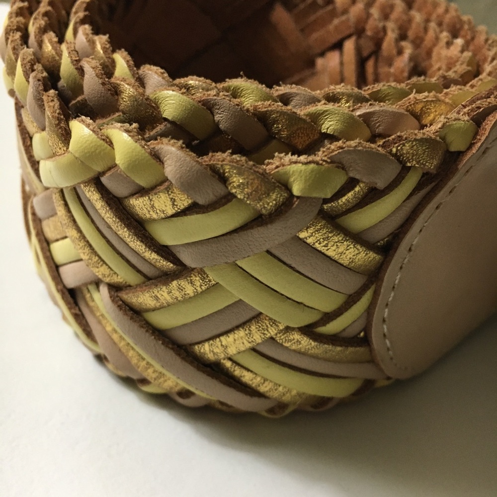 Anthropologie Linea Pelle Braided Leather Belt M